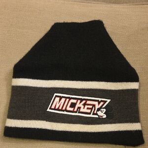 Black and Gray Mickey Mouse Beanie